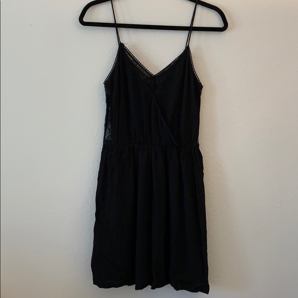 Zara little black dress with lace detailing